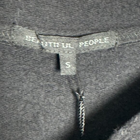 Beautiful People LA Super Soft Fleece Raglan Top Black Size Small Modal Blend - Picture 5 of 8